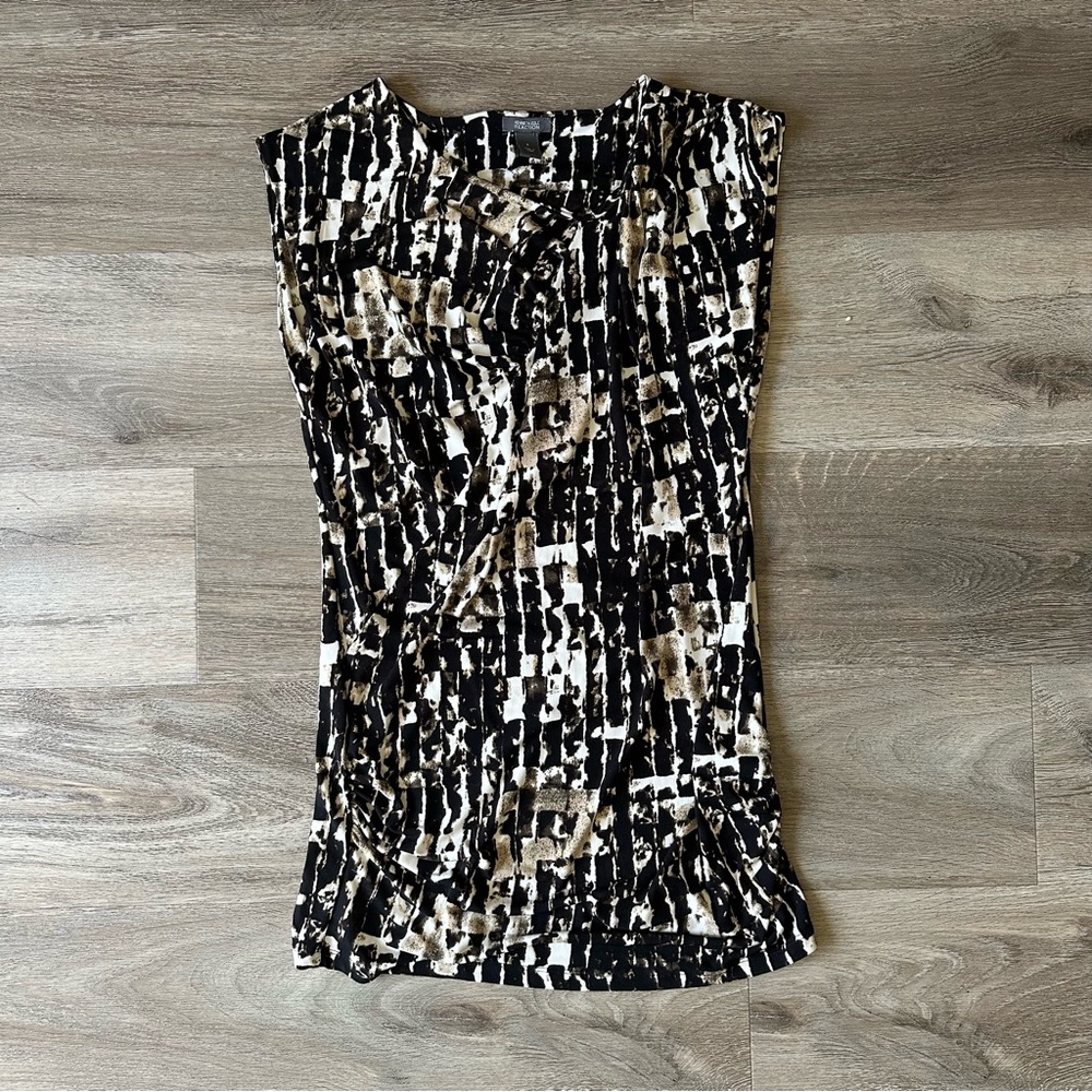 Kenneth Cole Reaction Ruched Bust Sleeveless Mini Y2K Club Dress